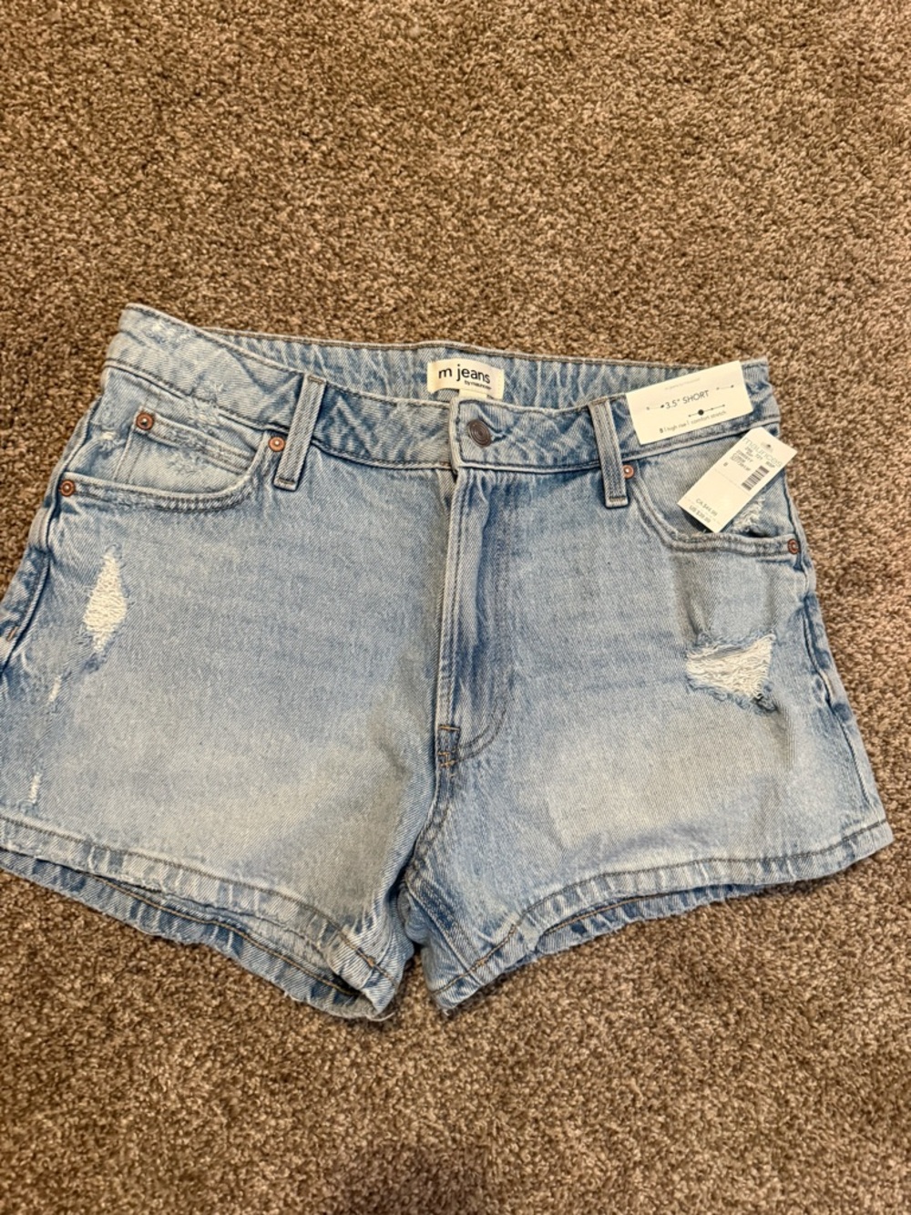 Maurice’s M Jeans Light Blue Distressed Denim Shorts
